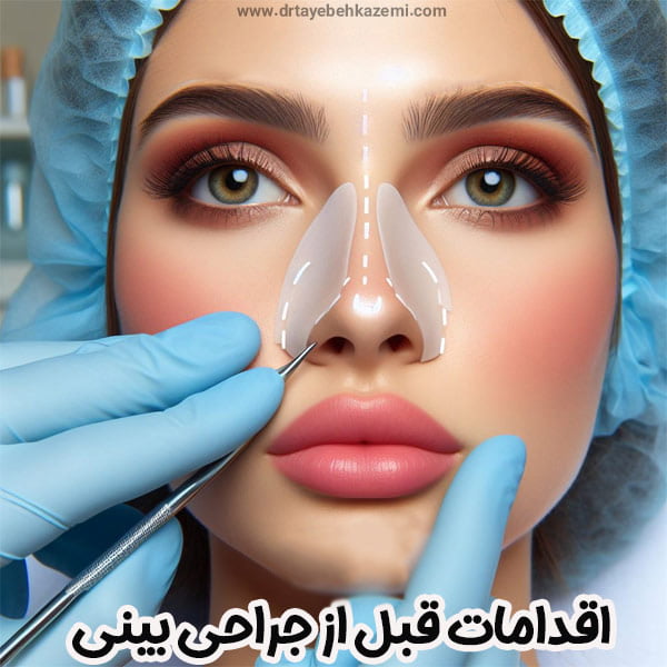 اقدامات قبل از جراحی بینی - https://drtayebehkazemi.com/