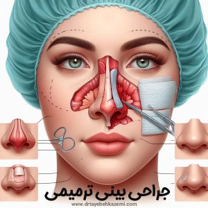 جراحی بینی ترمیمی - https://drtayebehkazemi.com/