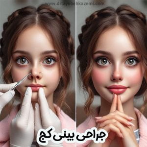 جراحی بینی کج - https://drtayebehkazemi.com/